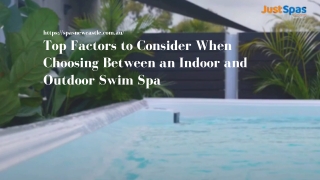 Top Factors to Consider When Choosing Between an Indoor and Outdoor Swim Spa