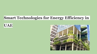 Smart Technologies for Energy Efficiency in UAE