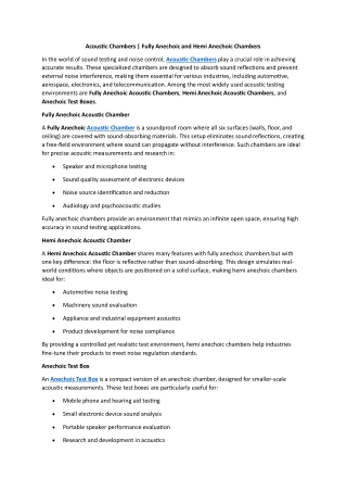 EMC Anechoic Chambers | Anechoic Chambers