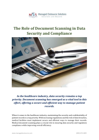 The Role of Document Scanning in Data Security and Compliance