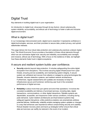 Key elements in building digital trust in your organization