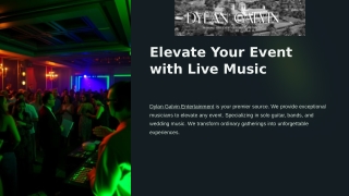 Hire a Guitarist for Your Dream Wedding! - DYLAN GALVIN ENTERTAINMENT