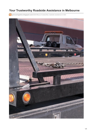 Your Trustworthy Roadside Assistance in Melbourne