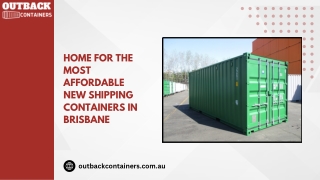Home for the Most Affordable New Shipping Containers in Brisbane