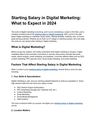 Starting Salary in Digital Marketing_ What to Expect in 2024
