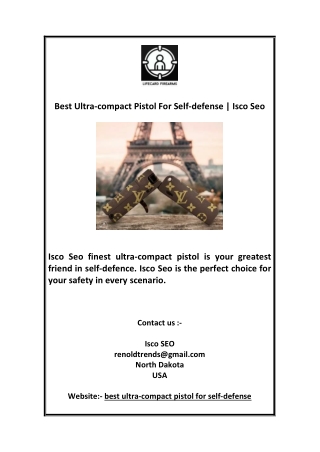 Best Ultra-compact Pistol For Self-defense  Isco Seo