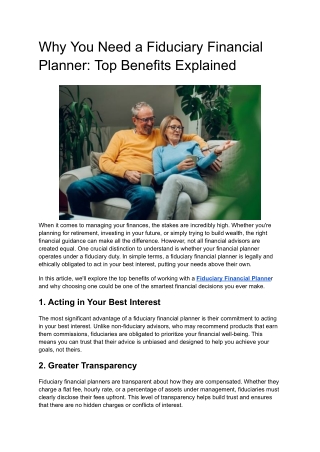Why You Need a Fiduciary Financial Planner_ Top Benefits Explained
