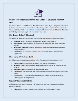 Best Online IT Education | Learn Tech Skills Easily