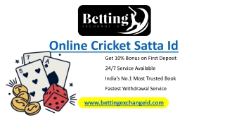 Join Now! Trusted Online Cricket Satta ID Provider