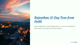 Forts of Rajasthan 11 Days Tour Package from Delhi | Eaze Tours