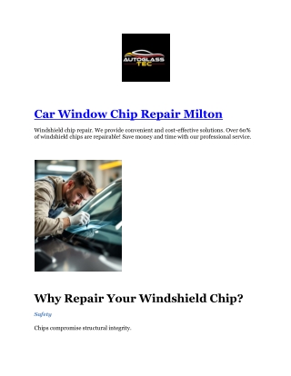 Car Window Chip Repair Milton