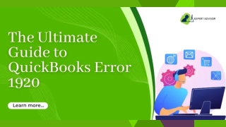 How to Troubleshoot QuickBooks Installation Error 1920?