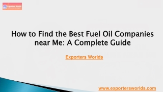 How to Find the Best Fuel Oil Companies near Me A Complete Guide