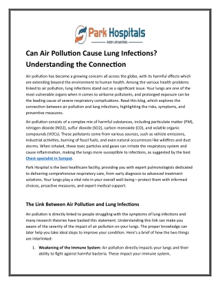 Can Air Pollution Cause Lung Infections.docx