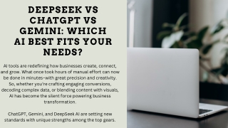 DeepSeek vs ChatGPT vs Gemini Which AI Best Fits Your Needs