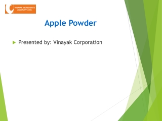 Spray Dried Apple Powder Manufacturer & Supplier