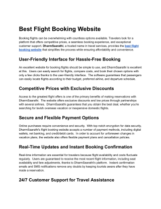 Best Flight Booking Website