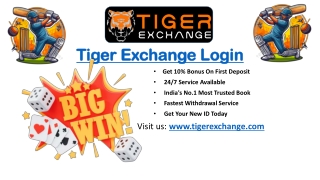 Tiger Exchange Login – Your Gateway to Exciting Wins!