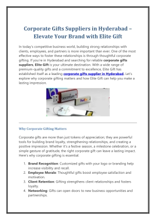 Corporate Gifts Suppliers in Hyderabad