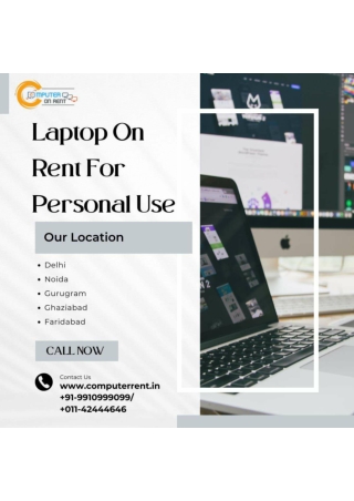 Laptop on rent for personal use in Delhi/NCR! 9910999099