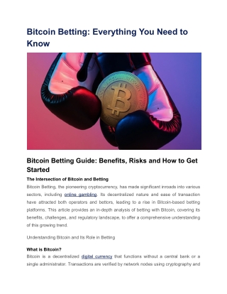 Bitcoin Betting_ Everything You Need to Know
