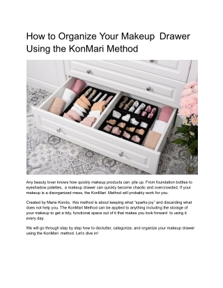 How to Organize Your Makeup Drawer Using the KonMari Method