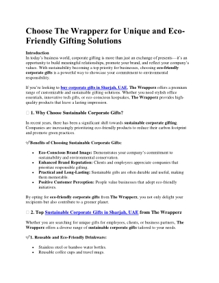 Choose The Wrapperz for Unique and Eco friendly gifts