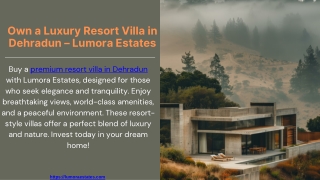 Best Resorts on Delhi Dehradun Expressway – Lumora Estates