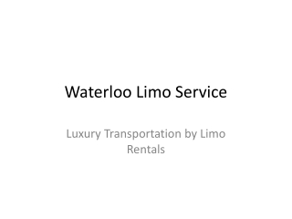 Premium Limo Service Waterloo - Limo Rentals
