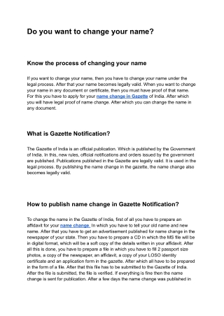 Do you want to change your name