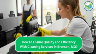 How to Ensure Quality and Efficiency With Cleaning Services in Branson, MO