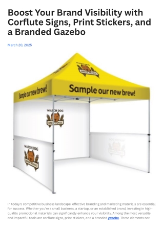 Boost Your Brand Visibility with Corflute Signs