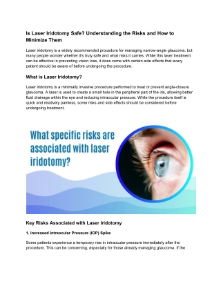 Is Laser Iridotomy Safe