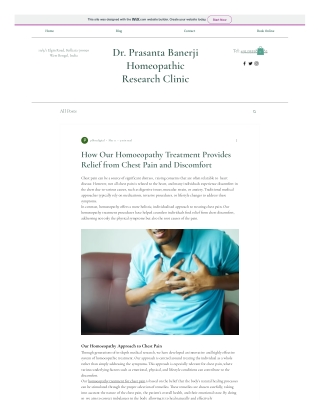How P Banerji's Homoeopathy Treatment Provides Relief from Chest Pain and Discomfort