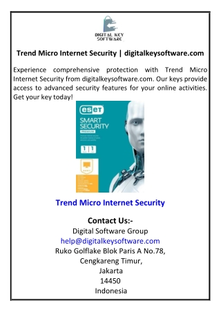 Trend Micro Internet Security | digitalkeysoftware.com