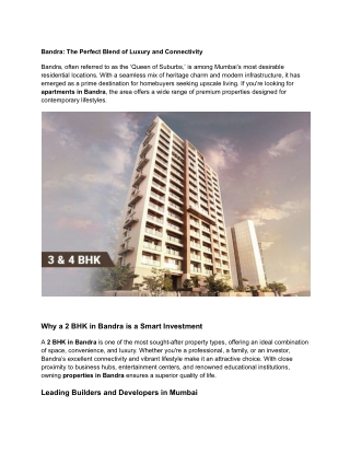 Bandra_ The Perfect Blend of Luxury and Connectivity