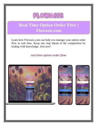 Real Time Option Order Flow | Flowasis.com