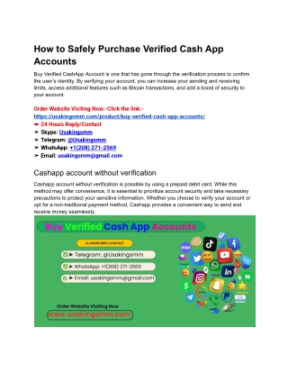 How to Safely Purchase Verified Cash App Accounts