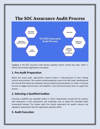 The SOC Assurance Audit Process