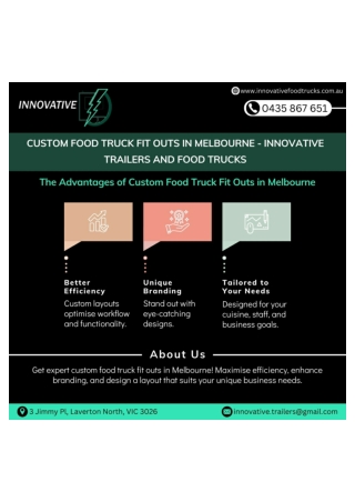 Custom Food Truck Fitouts Melbourne