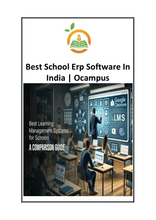 Best School Erp Software In India  Ocampus