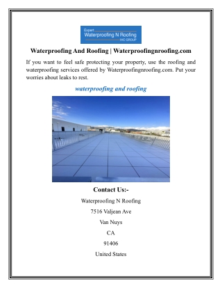 Waterproofing And Roofing  Waterproofingnroofing.com
