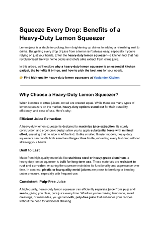 hand press lemon juicer