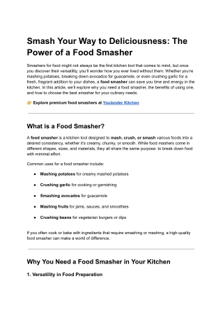 smasher for food