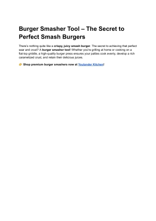 Burger Smasher
