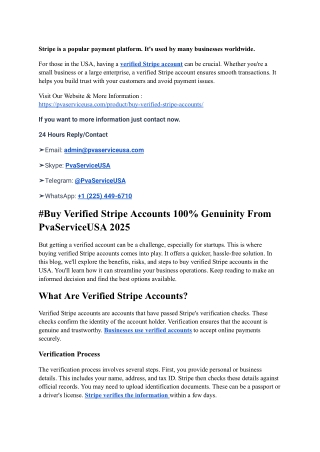 #2 Can you actually buy fully verified Stripe accounts In 2025?