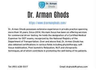 Dr. Arman Ghods