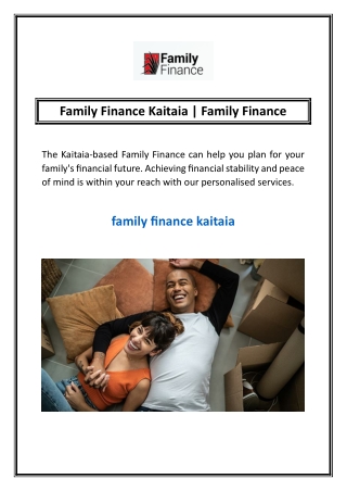 Family Finance Kaitaia | Family Finance