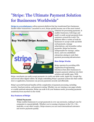 _Stripe_ The Ultimate Payment Solution for Businesses Worldwide_