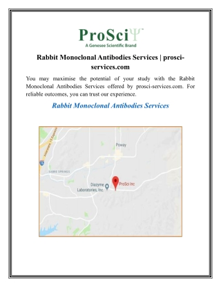 Rabbit Monoclonal Antibodies Services prosci-services.com